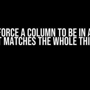 How to Force a Column to be in an Array if it Matches the Whole Thing?